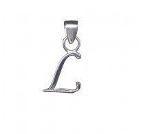 PE001463 Sterling Silver Pendant Charm Letter L Solid Genuine Hallmarked 925